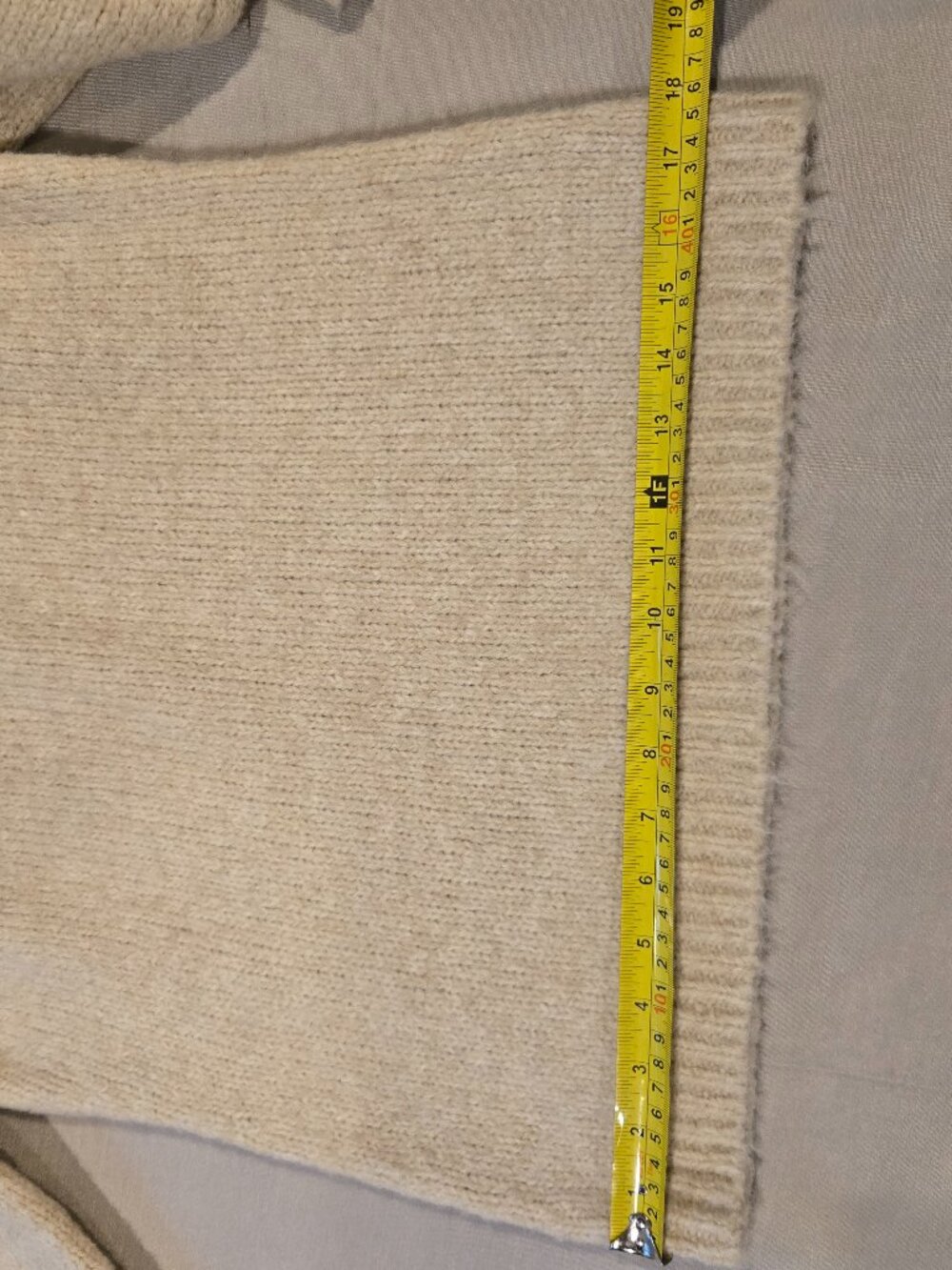 LOFT Turtleneck Sweater Cream Chunky Knit Alpaca Wool Blend Size M - Picture 15 of 15